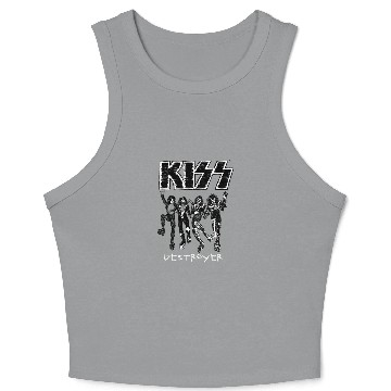 Discover Kiss Band Crop Tank Top
