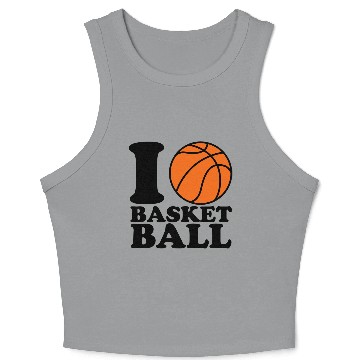 Discover I Love Basketball Crop Tank Top