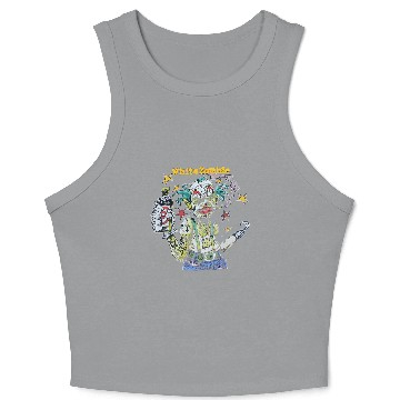 Discover Vintage 1990s White Zombie Crop Tank Top