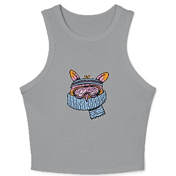 Discover Owl skiing ski snowboard slope Crop Tank Top