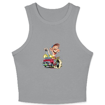 Discover Bubba J Hot Rod Pick Up Truck Crop Tank Top