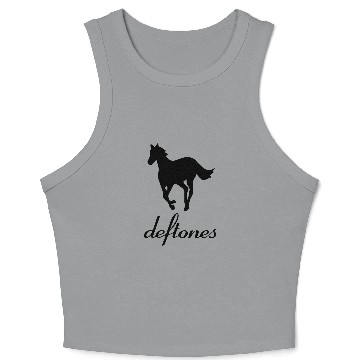 Discover Deftone Pony Rock Band Crop Tank Top