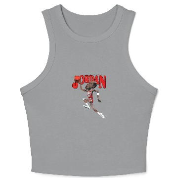 Discover Vintage Michael Jordan Caricature Crop Tank Top