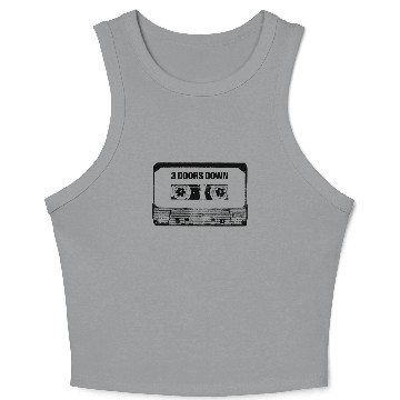 Discover 3 Doors Down Cassette Tape - 3 Doors Down - Crop Tank Top
