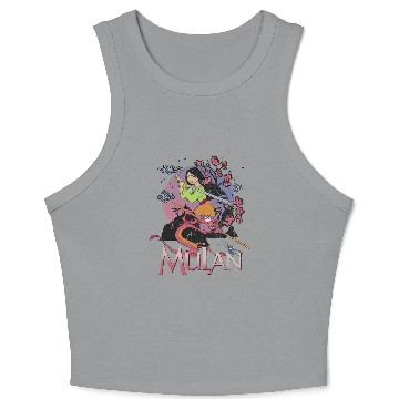 Discover Disney Mulan Warrior Stance Sunset Crop Tank Top