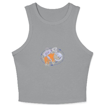Discover Rhino Gift Astronauts Space Rhino Crop Tank Top