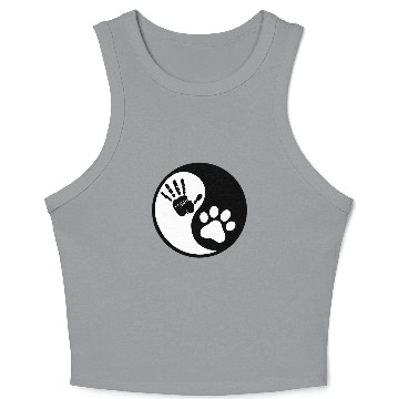 Discover Yin Yang -Dog and Human Crop Tank Top