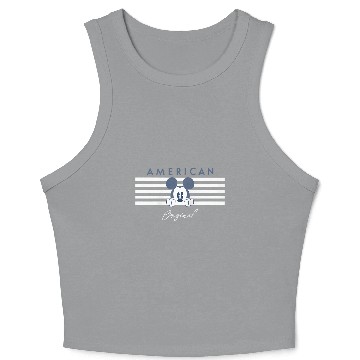 Discover Disney American Original Mickey Raglan Baseball Crop Tank Top Hawaiians