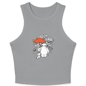 Discover Disney Big Hero 6 Baymax Patterned Rain Clouds Portrait Crop Tank Top