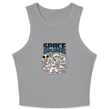 Discover Disney Mickey Goofy Donald Space Explorers Crop Tank Top