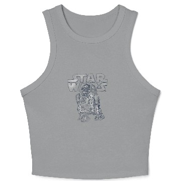 Discover Star Warss R2D2 Vintages Distressed C2 Disney Baseball Jerseys Crop Tank Top