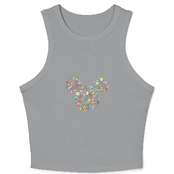 Discover Disney Mickey Mouse Icon Summer Fun Crop Tank Top