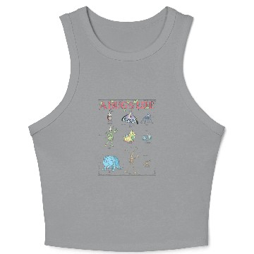 Discover Disney Pixar A Bug's Life Iconic Circus Bugs Characters Logo Crop Tank Top