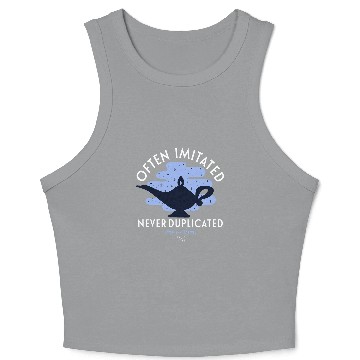 Discover Disney Aladdin Genie Often Imitated Never Duplicated Crop Tank Top