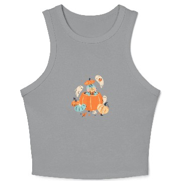 Discover Disney Winnie the Pooh Eeyore Pumpkin Ghost Pals Crop Tank Top