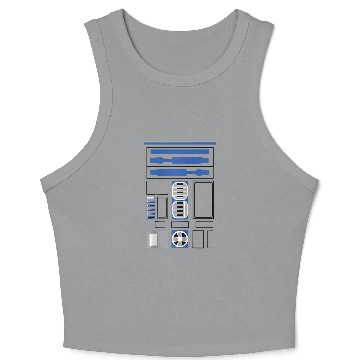 Discover Halloween R2-D2 Costume Disney+ Raglan Baseball Crop Tank Top Crop Tank Top