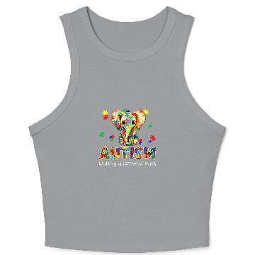 Discover Elephants Lover Autism Autism Walking A Different Path Crop Tank Top
