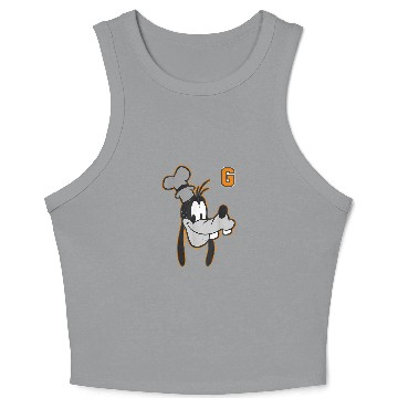 Discover Disney Goofy Orange Outline Portrait Crop Tank Top