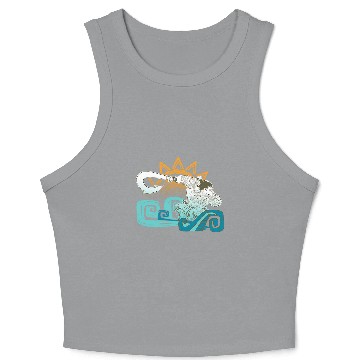 Discover Disney Moana Maui Hook Surf and Sun Gradient Graphic 3D Crop Tank Top