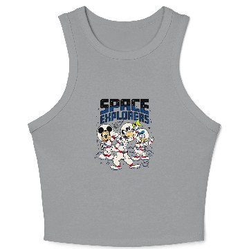 Discover Disney Mickey Goofy Donald Space Explorers 3D Crop Tank Top