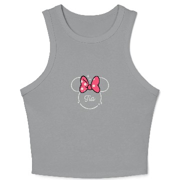 Discover Disney Minnie Mouse Ta Aunt Head Icon Magic Da d Crop Tank Top