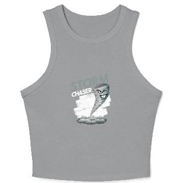 Discover Funny Weather Meteorologist Storm Chasers Hurricane Crop Tank Top