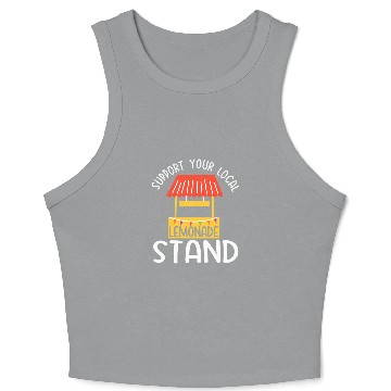Discover Funny Support Lemonade Stand Summer Lemon Drink Crop Tank Top