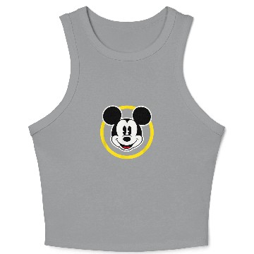 Discover Amazon Essentials Disney Smiling Mickey in Yello Crop Tank Top