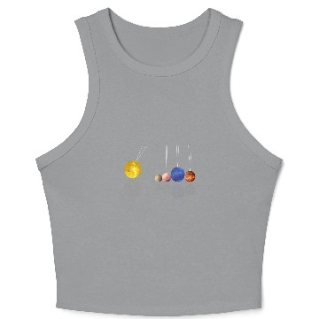 Discover Astronomy Lover Planets pendulum solar system space science astronomy Crop Tank Top