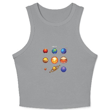 Discover Astronomy Lover Space Science Galaxy Planets Solar System 3 Crop Tank Top