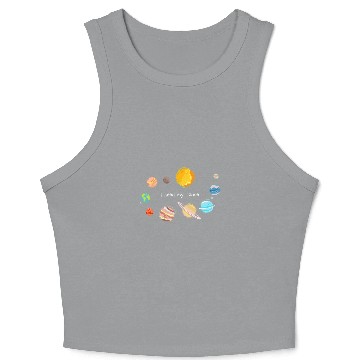 Discover Astronomy Lover Solar System Planet STEM Space Lover Science Funny Astronomy Crop Tank Top