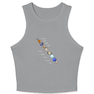 Discover Astronomy Lover Space Science Galaxy Planets Solar System 4 Crop Tank Top