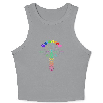 Discover Balanced multi color Meditation Namaste Crop Tank Top