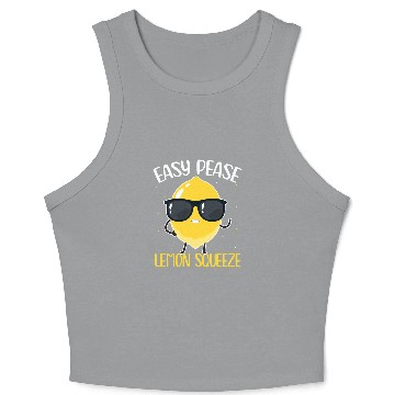 Discover Easy Peasy Lemon squeeze Summer Citrus Juice and Refreshment Crop Tank Top