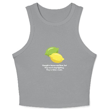 Discover Lemon and lime wont stop fighting Crop Tank Top