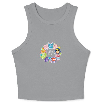 Discover Disney 100 Pixar Happy Faces Sticker Circle D100 Crop Tank Top