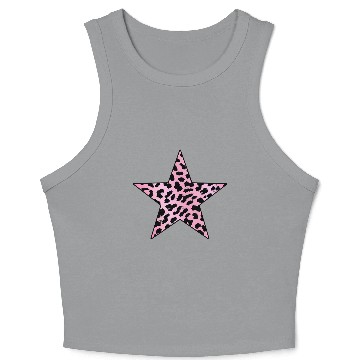 Discover Leopard Pattern Light Pink Burlesque Animal Print Cheetah Crop Tank Top