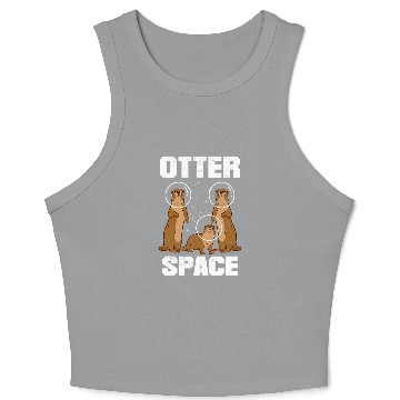 Discover Otters Space for a Astronaut Fan Astronomy Solar System Crop Tank Top