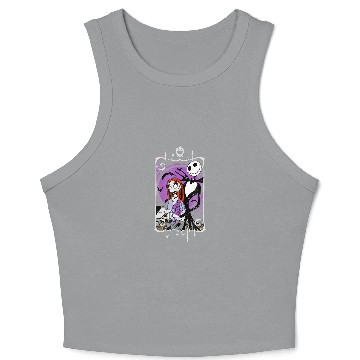 Discover disney nightmare bee christmas jack and sally Baseball Jerseys Crop Tank Top