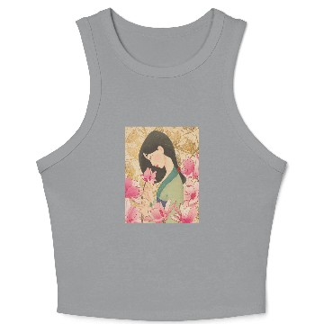 Discover Disney Mulan Floral 3D Crop Tank Top