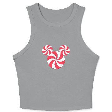 Discover Disney Mickey Mouse Icon Christmas Peppermint Candy Holiday Baseball Jerseys Crop Tank Top