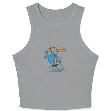 Discover Disney Aladdin  Group Shot Logo Crop Tank Top