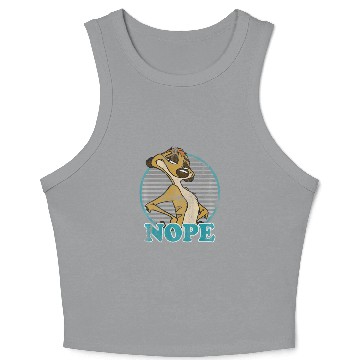 Discover disney lion king timon nope striped circle Crop Tank Top