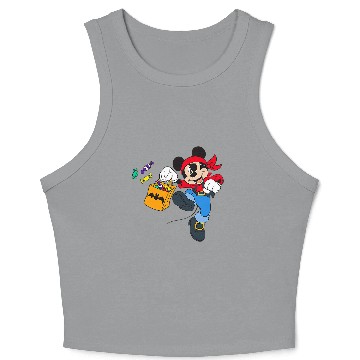 Discover Disney Halloween Mickey Mouse Pirate 3D Crop Tank Top