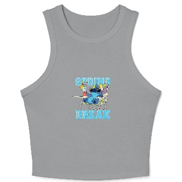 Discover Disney Stitch Beach Chair Chill Spring Break Crop Tank Top
