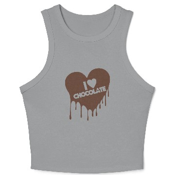Discover I Love Chocolate Crop Tank Top