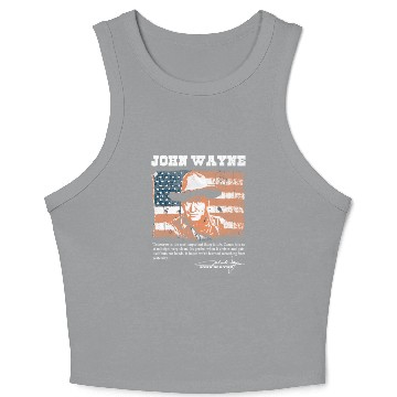 Discover John Wayne - Awesome John Wayne american flag te Crop Tank Top