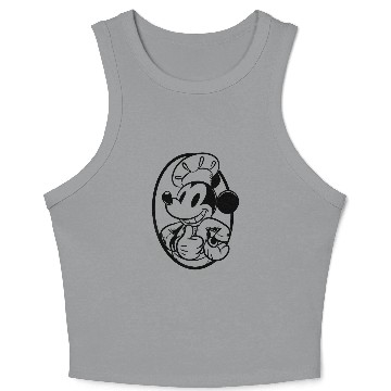 Discover Disney Mickey Mouse Chef Mickey Outline Raglan Baseball Crop Tank Top Crop Tank Top