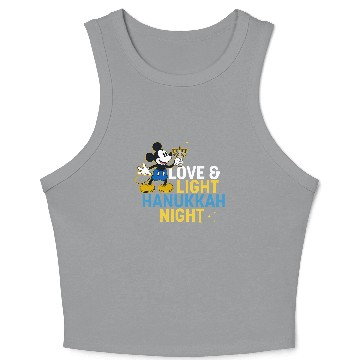 Discover Disney Mickey Mouse Love & Light Happy Hanukkah Crop Tank Top