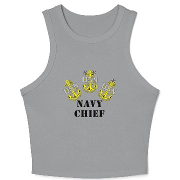 Discover US Navy Chief Design 1 Crop Tank Top